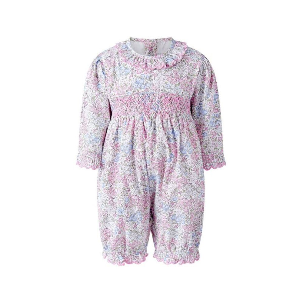 Rachel Riley Smocked Scalloped Babysuit